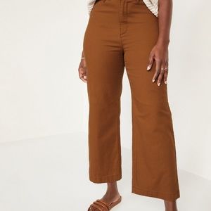 Tobacco colored wide leg pants